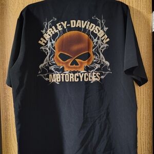 Harley-Davidson Black Skull Graphic Men's Shirt